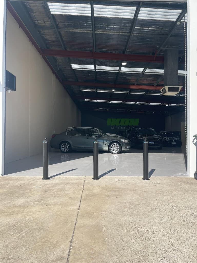 114mm removable bollards installed at Ikon Automotive